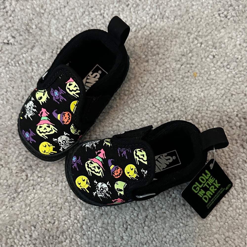 Vans Infant/Baby Glow-in-the-Dark Halloween Sneakers - Black Multi